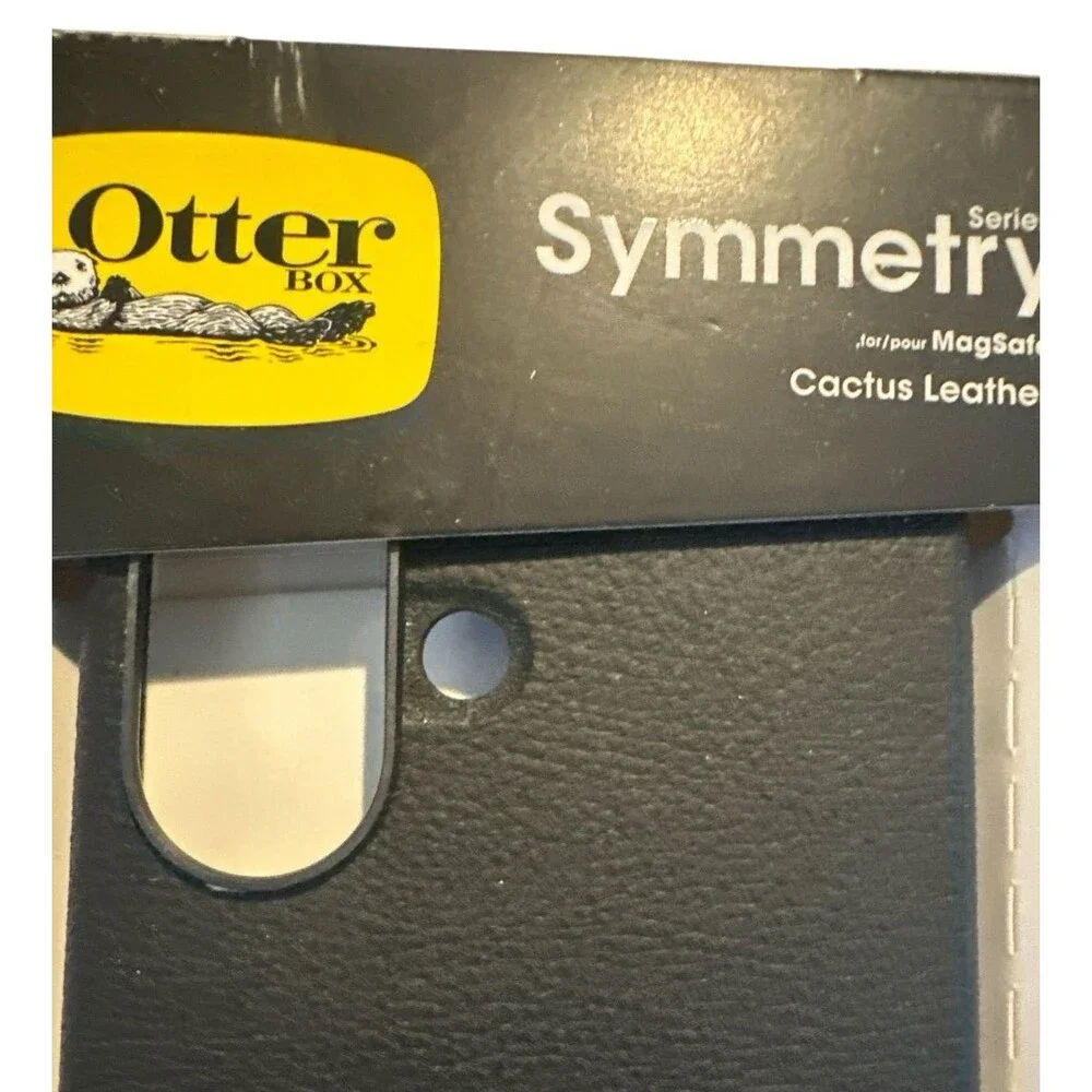 OtterBox Apple iPhone 16 Symmetry Drop+ Case MagSafe Black Cactus Leather